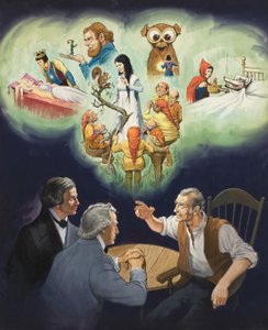 Les frères Grimm (gouache sur papier) - English School