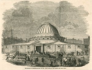 Le bâtiment à Leicester Square, pour le modèle de la terre de M. Wyld - English School