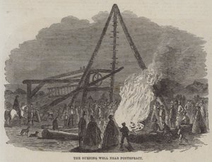 Le puits en feu près de Pontefract - English School