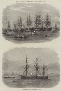 Les obsèques de Lord Mayo à Calcutta (gravure) - English School