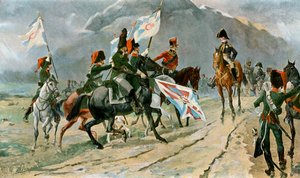 La capture de cinq étendards portugais - English School