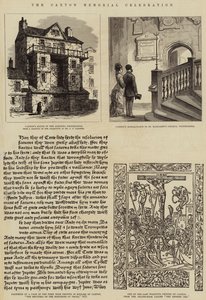 La célébration commémorative de Caxton (gravure) - English School