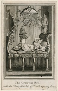 Le Lit Céleste, avec la Déesse de la Santé rose y reposant - English School