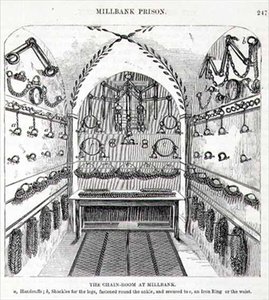 Salle des chaînes à Millbank, extrait de 