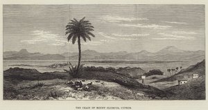La chaîne du mont Olympe, Chypre (gravure) - English School