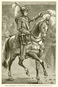 Le défi des champions lors du couronnement de George IV - English School