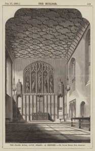 Chapelle Royale, Savoy, Strand, restaurée, M. Sydney Smirke, RA, Architecte (gravure) - English School