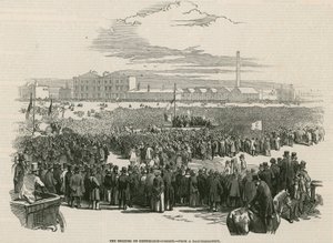 La réunion chartiste sur Kennington Common en 1848 - English School