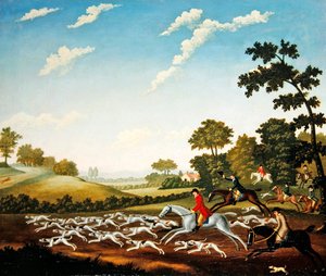 La chasse, vers 1770 - English School
