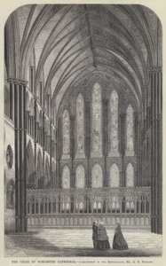 Le Chœur de la Cathédrale de Worcester (gravure) - English School