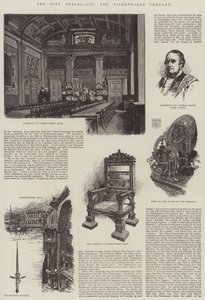 Les guildes de la ville, la compagnie des poissonniers (gravure) - English School
