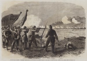 La guerre civile en Amérique, engagement entre le 71e New York et un régiment de l