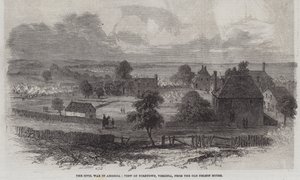 La guerre civile en Amérique, vue de Yorktown, Virginie, depuis la vieille maison Nelson