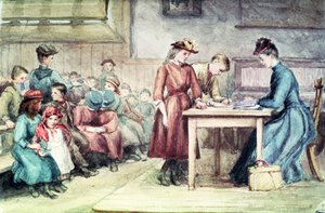 La Salle de classe, vers 1880 - English School