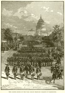 La scène finale de la guerre - Grand défilé militaire à Washington
