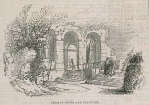 Le Colosseum - Ruines italiennes et fontaine - English School