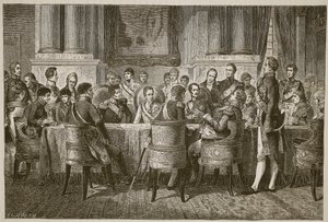 Le Congrès de Vienne (illustration de Cassells Illustrated History of England) - English School