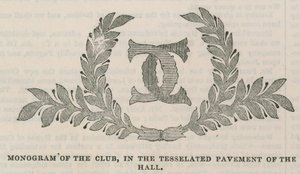 La Conservative Clubhouse : Monogramme du club dans le pavement en mosaïque du hall - English School