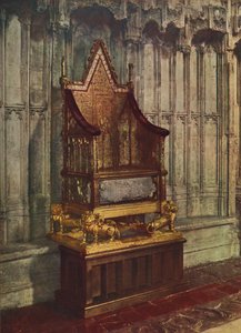 La chaise du couronnement de George VI, tirée du journal "The Illustrated News".
