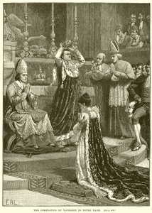 Le couronnement de Napoléon à Notre-Dame - English School