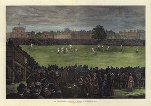 Le match de cricket, Australie contre Angleterre, au Kennington Oval