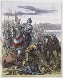 La couronne de Richard III, trouvée sur le champ de Bosworth - English School