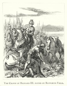 La couronne de Richard III trouvée sur le champ de Bosworth - English School
