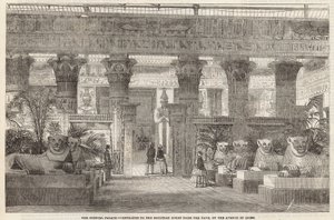 Le Crystal Palace : Entrée de la cour égyptienne depuis la nef par l