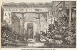 Le Crystal Palace : La cour égyptienne, entrée du tombeau de Beni Hassan - English School