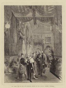 La visite du tsar à la ville, couloir menant à la salle du conseil, Guildhall - English School