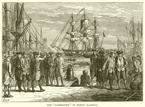 Le Dartmouth dans le port de Boston - English School