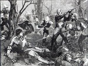 La mort du faiseur de rois à la bataille de Barnet, vers 1880