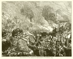 La défense du château de Hougoumont à Waterloo, 1815 - English School