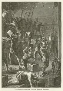 La destruction du thé dans le port de Boston - English School