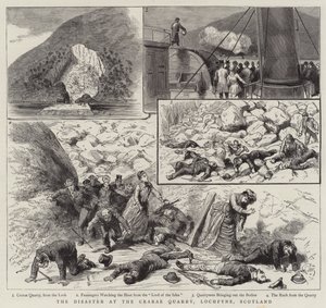 La catastrophe à la carrière de Crarae, Lochfyne, Écosse (gravure) - English School