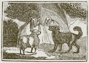 Le chien et le mouton (gravure) - English School