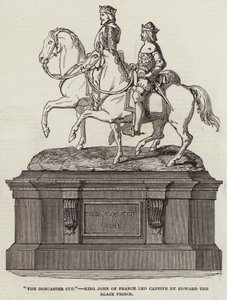 "La Coupe de Doncaster", le roi Jean de France captif mené par Édouard le Prince Noir - English School