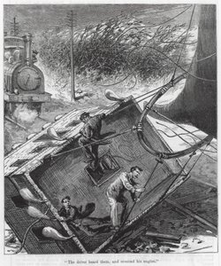 "Le conducteur les a entendus et a fait marche arrière" (gravure) - English School