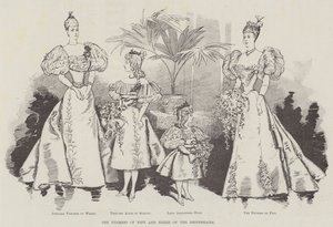 La duchesse de Fife et trois des demoiselles d