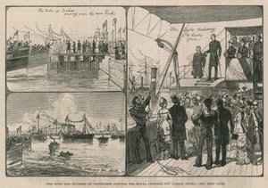 Le duc et la duchesse de Connaught ouvrant les docks Royal Victoria et Albert - English School