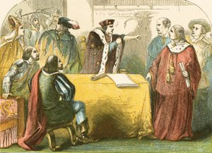 Le duc de Gloucester accuse le conseil dans la Tour de trahison - English School