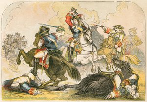 Le duc de Marlborough à la bataille de Ramillies - English School