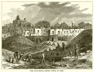 Les tas de poussière, Somers Town, en 1836 - English School