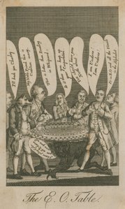 La Table E O; caricature - English School