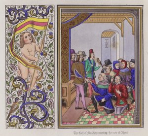 Le comte de Flandre reçoit les hommes de Gand - English School