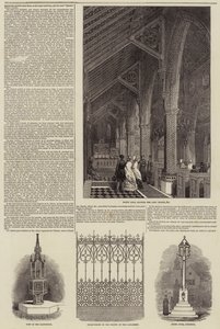 Église du comte de Shrewsbury à Cheadle (gravure) - English School