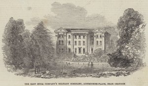 Séminaire militaire de la Compagnie des Indes orientales, Addiscombe-Place, près de Croydon (gravure) - English School