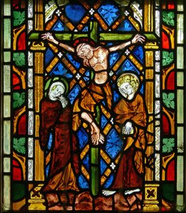 La fenêtre Est (Ew) représentant la Crucifixion - English School