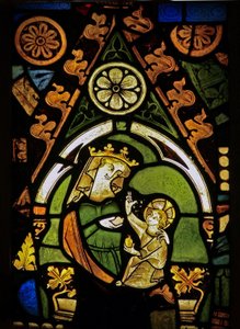 La fenêtre Est (Ew) représentant la Vierge et l
