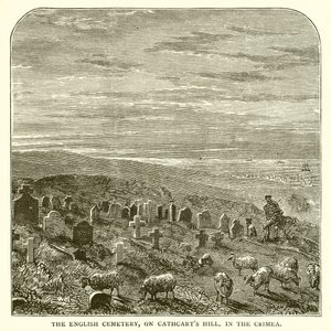 Le cimetière anglais, sur la colline de Cathcart, en Crimée